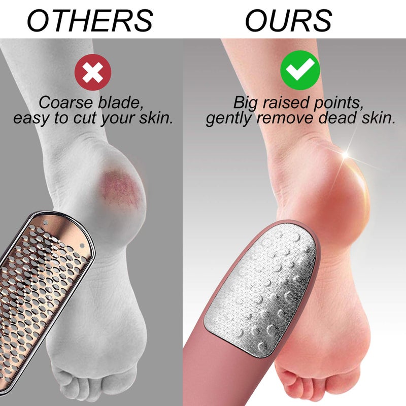 Weetiee Foot Scrubber with Stand, Never-Cut-Your-Feet Foot File Callus Remover - Safe to Use | Comfortable Foot Scraper Feet Scrubber Dead Skin Remover, Best Home Pedicure Foot Care Tool, Used on Wet/Dry Feet - Image 2